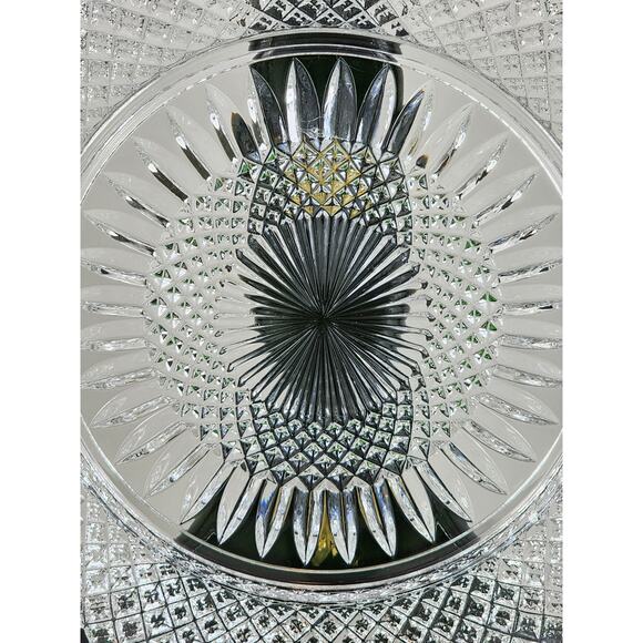 Fostoria Stratton Avon Salad Plates 8" Heavy America Lead Crystal Diamond Shaped - Picture 6 of 15